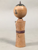 Japanese Kokeshi Doll Vtg Wooden Figurine Wobbly Head Floral KF456
