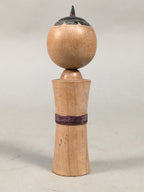 Japanese Kokeshi Doll Vtg Wooden Figurine Wobbly Head Floral KF456