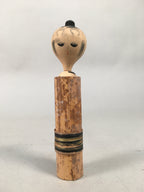 Japanese Kokeshi Doll Vtg Wooden Figurine Wobbly Head Girl KF453