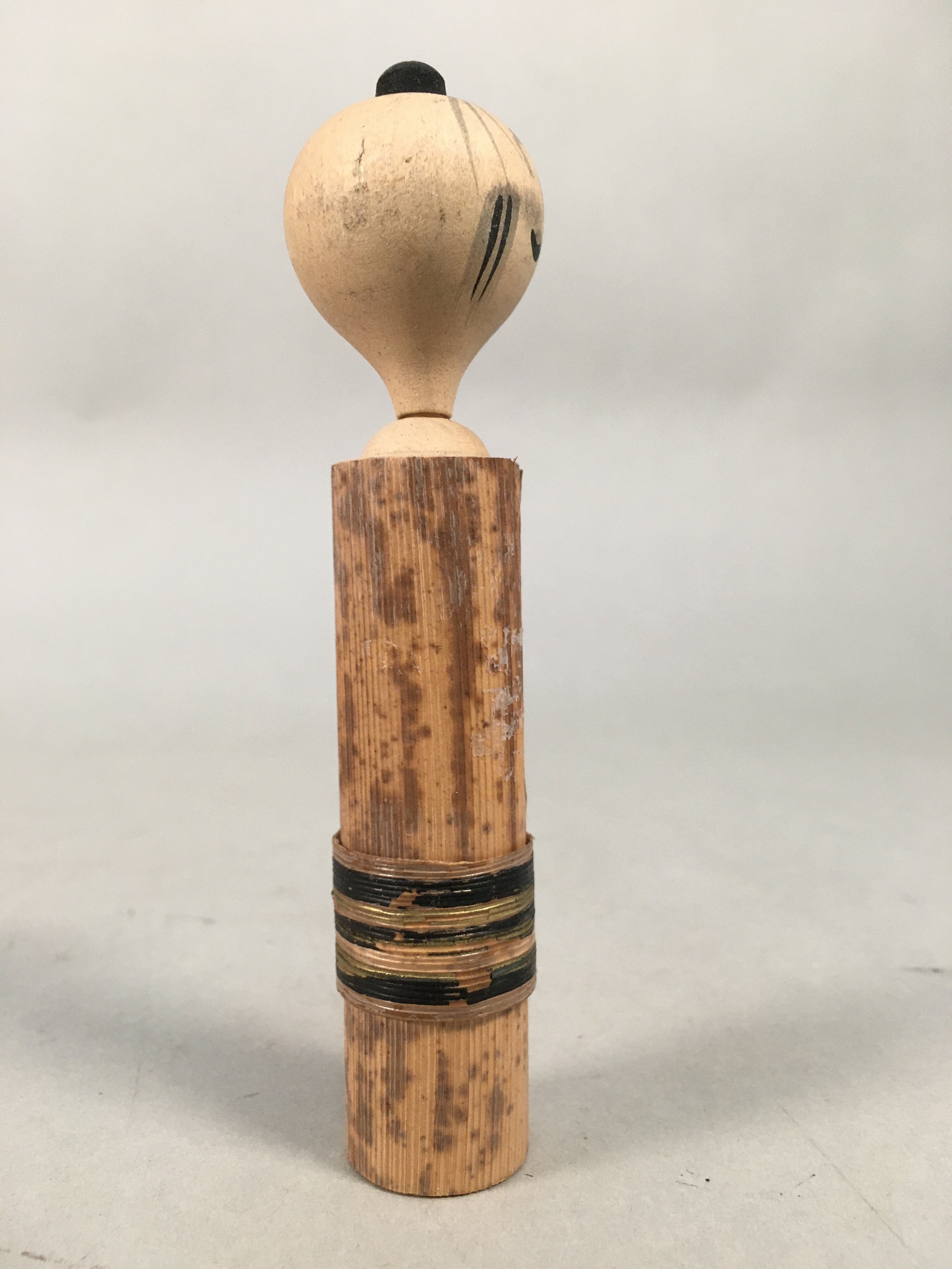 Japanese Kokeshi Doll Vtg Wooden Figurine Wobbly Head Girl KF453