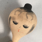 Japanese Kokeshi Doll Vtg Wooden Figurine Wobbly Head Girl KF453
