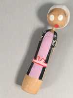 Japanese Kokeshi Doll Vtg Wooden Figurine Wobbly Head Hyottoko KF445