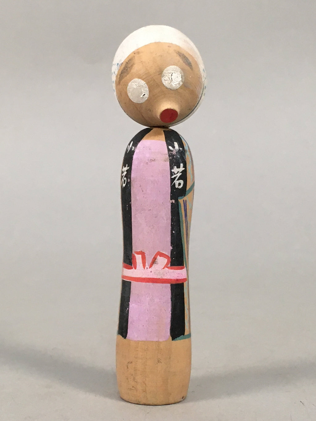 Japanese Kokeshi Doll Vtg Wooden Figurine Wobbly Head Hyottoko KF445