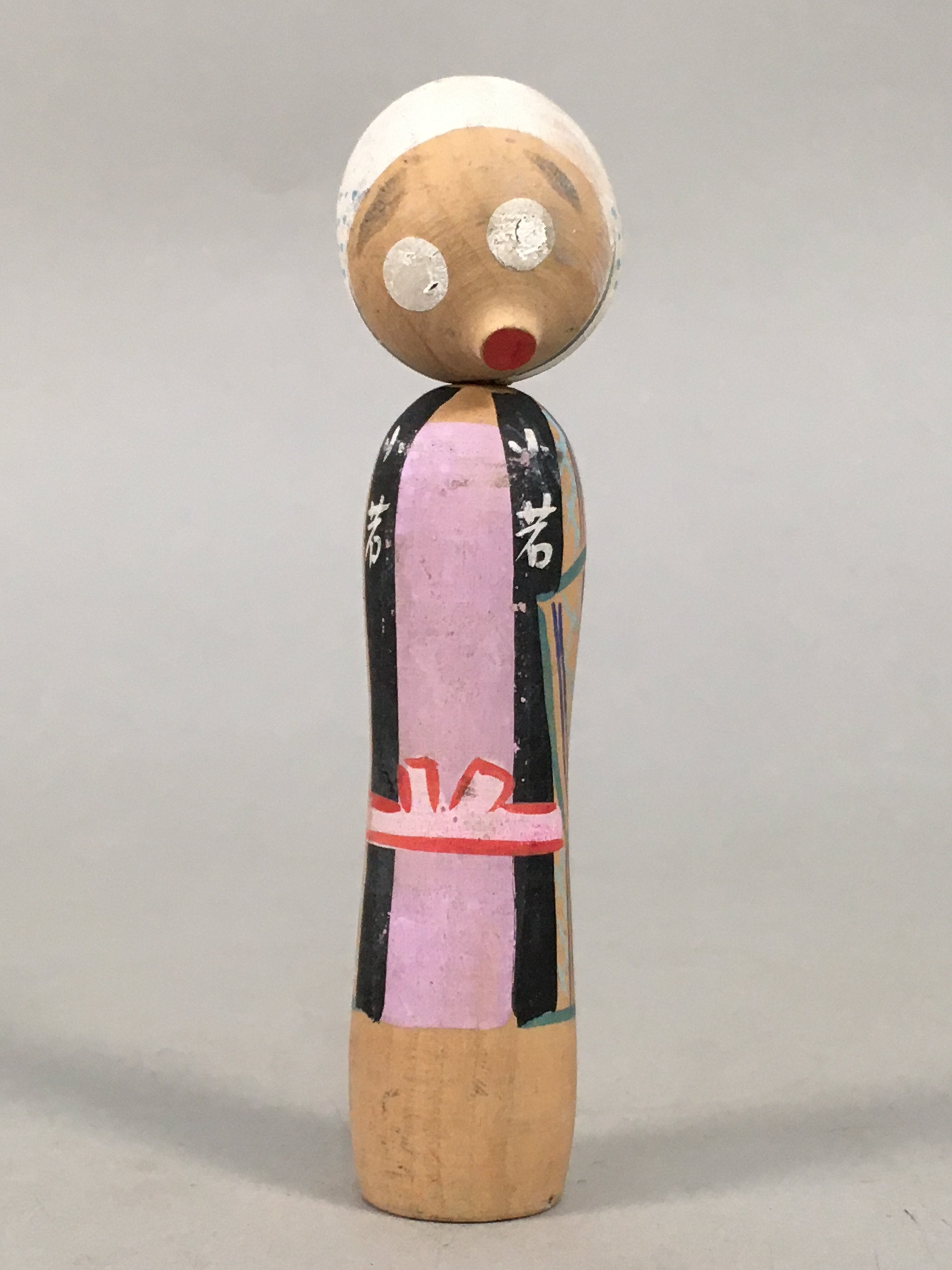 Japanese Kokeshi Doll Vtg Wooden Figurine Wobbly Head Hyottoko KF445