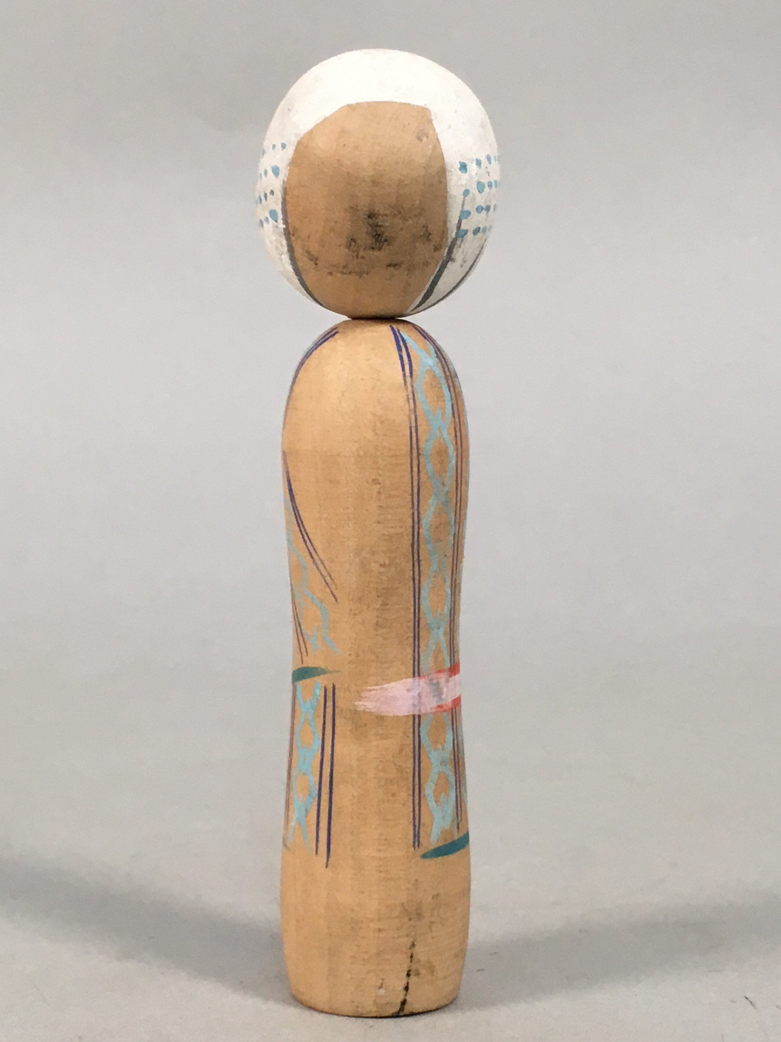 Japanese Kokeshi Doll Vtg Wooden Figurine Wobbly Head Hyottoko KF445