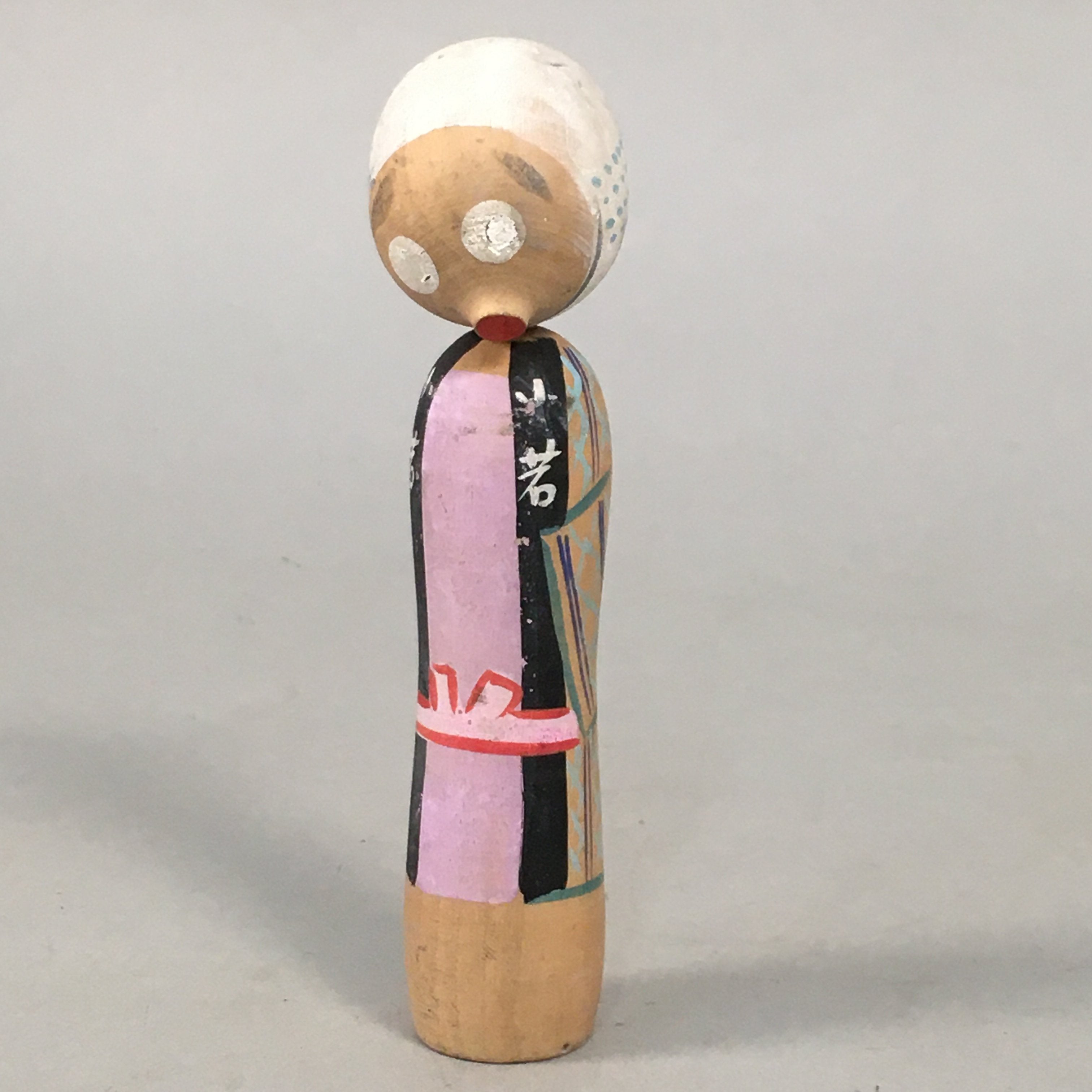Japanese Kokeshi Doll Vtg Wooden Figurine Wobbly Head Hyottoko KF445