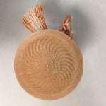 Japanese Kokeshi Doll Vtg Wooden Figurine Wobbly Head Pot Round Shade KF467