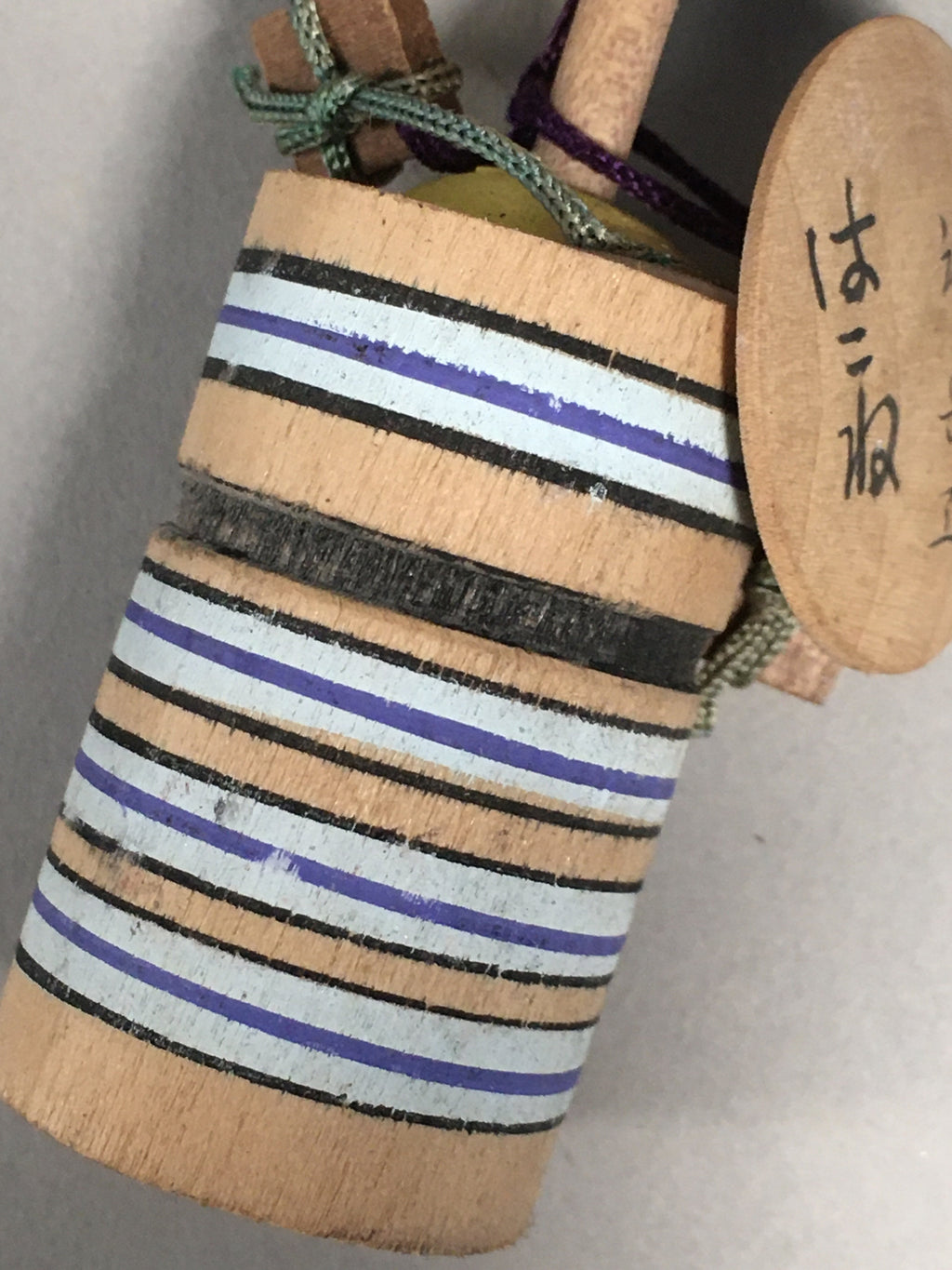 Japanese Kokeshi Doll Vtg Wooden Figurine Wobbly Head Shade Man Kimono KF465