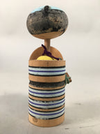Japanese Kokeshi Doll Vtg Wooden Figurine Wobbly Head Shade Man Kimono KF465