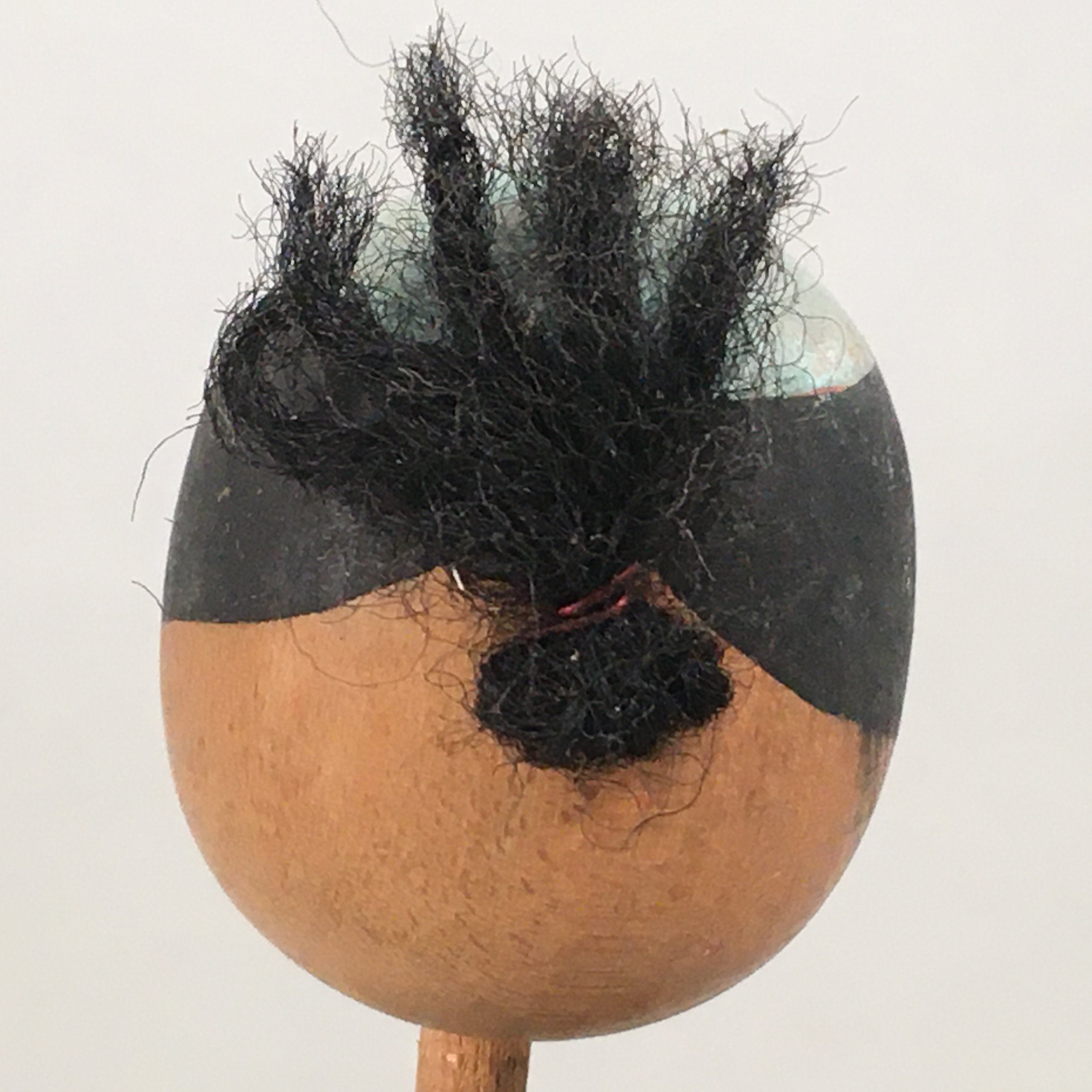 Japanese Kokeshi Doll Vtg Wooden Figurine Wobbly Head Shade Man Kimono KF469
