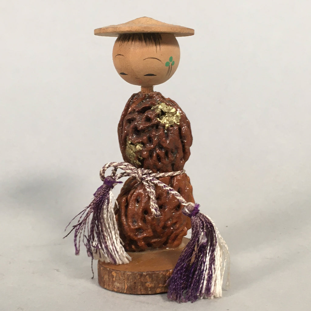 Japanese Kokeshi Doll Vtg Wooden Figurine Wobbly Head Shade Seed KF487