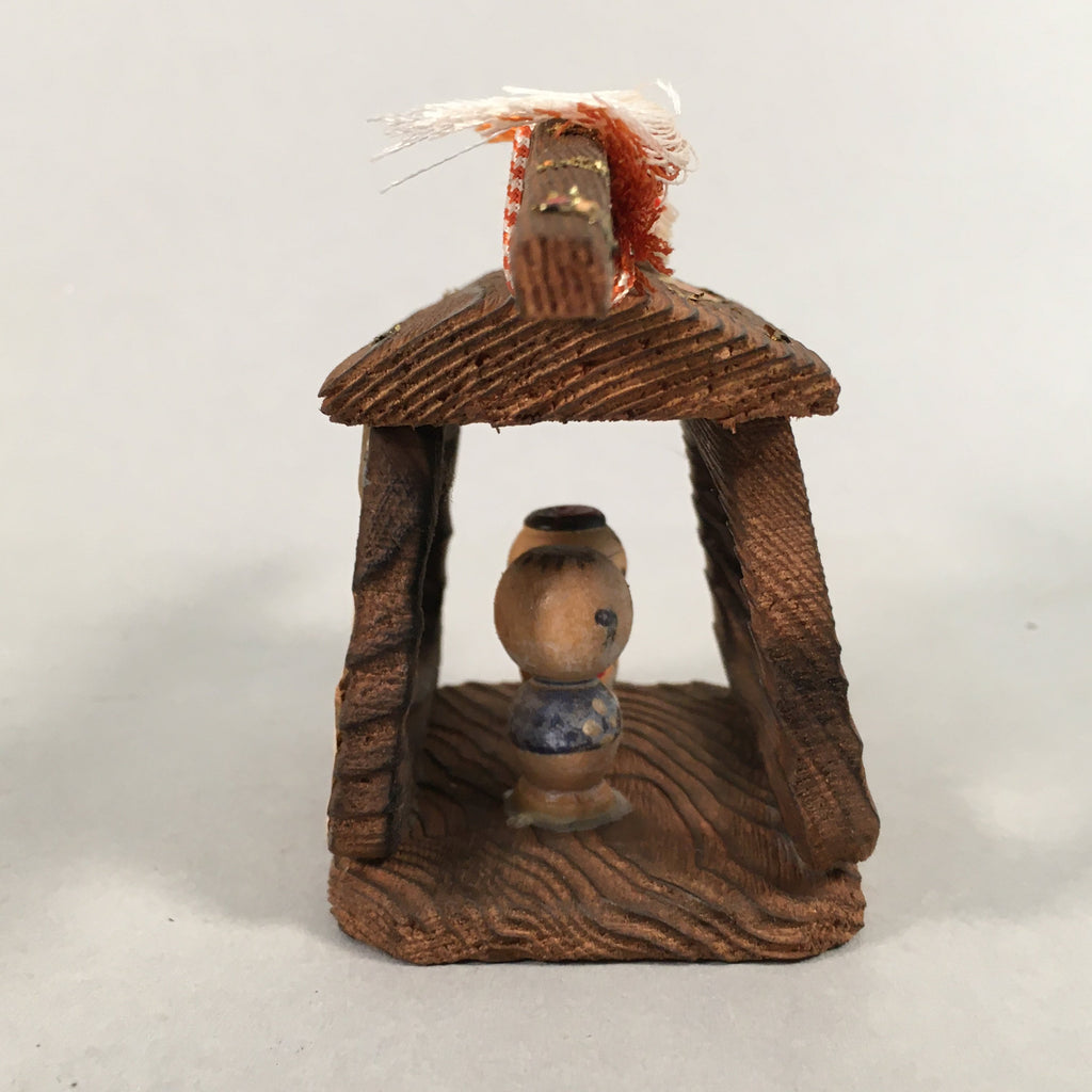 Japanese Kokeshi Doll Vtg Wooden Handmade Craft kago Mikoshi Figurine KF545