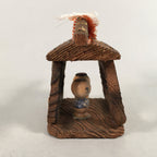 Japanese Kokeshi Doll Vtg Wooden Handmade Craft kago Mikoshi Figurine KF545
