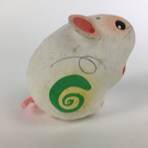 Japanese Kokeshi Doll Vtg Zodiac Mouse Plaster Figurine Okimono KF553