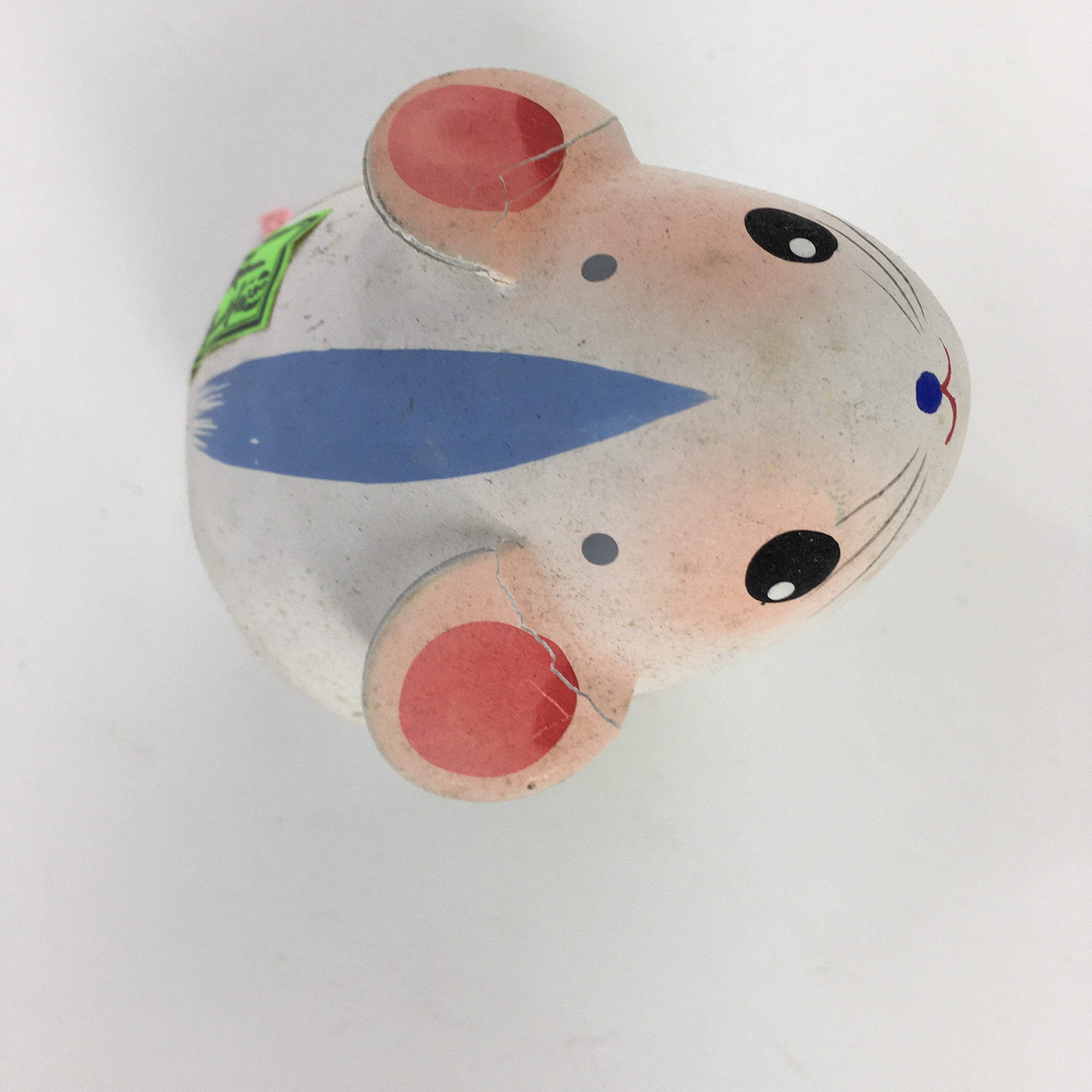 Japanese Kokeshi Doll Vtg Zodiac Mouse Plaster Figurine Okimono KF553