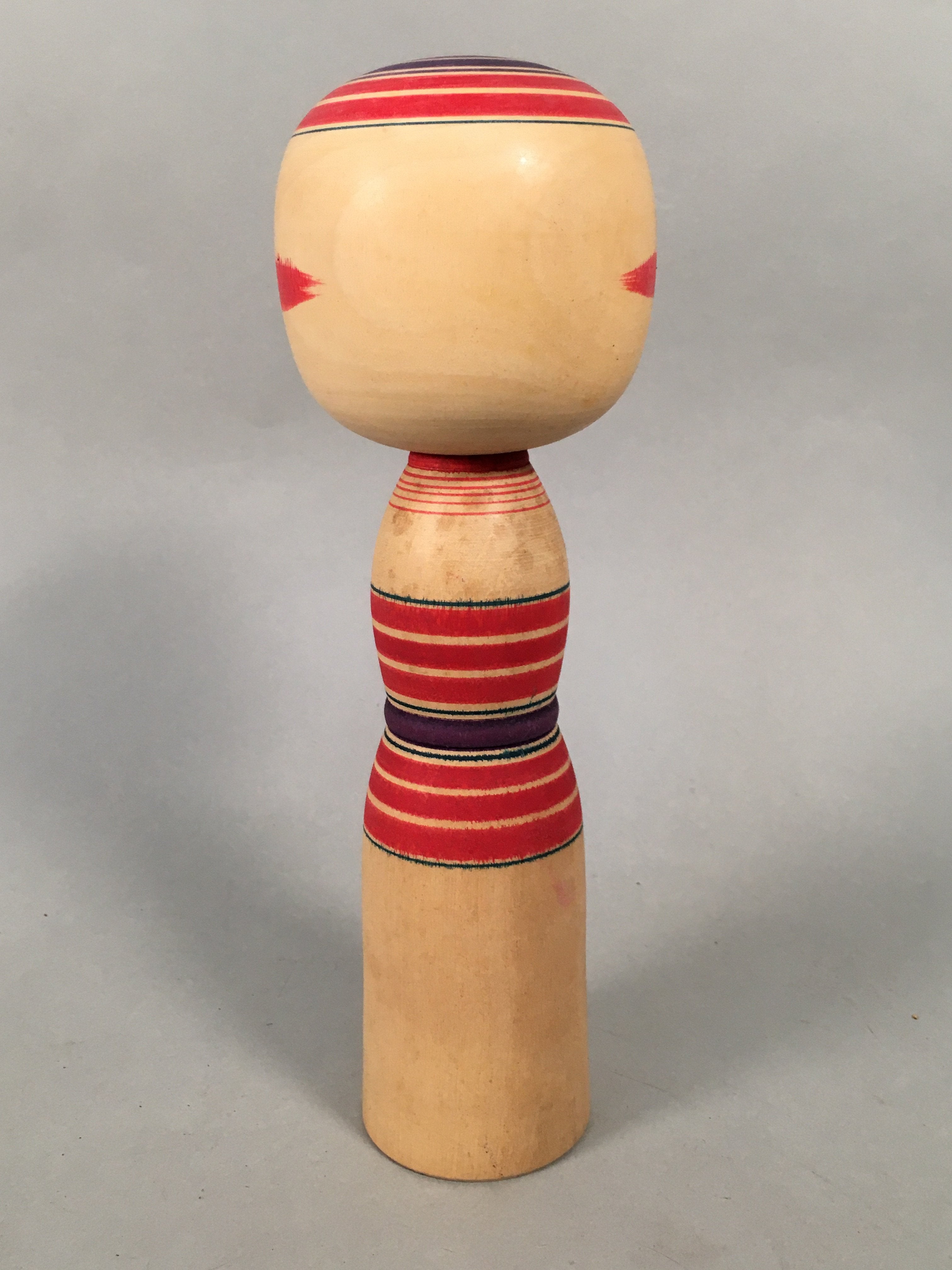 Japanese Kokeshi Doll Wood Vtg Traditional Ningyo Red Signed Girl TK47