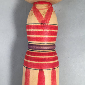 Japanese Kokeshi Doll Wood Vtg Traditional Ningyo Red Signed Girl TK47