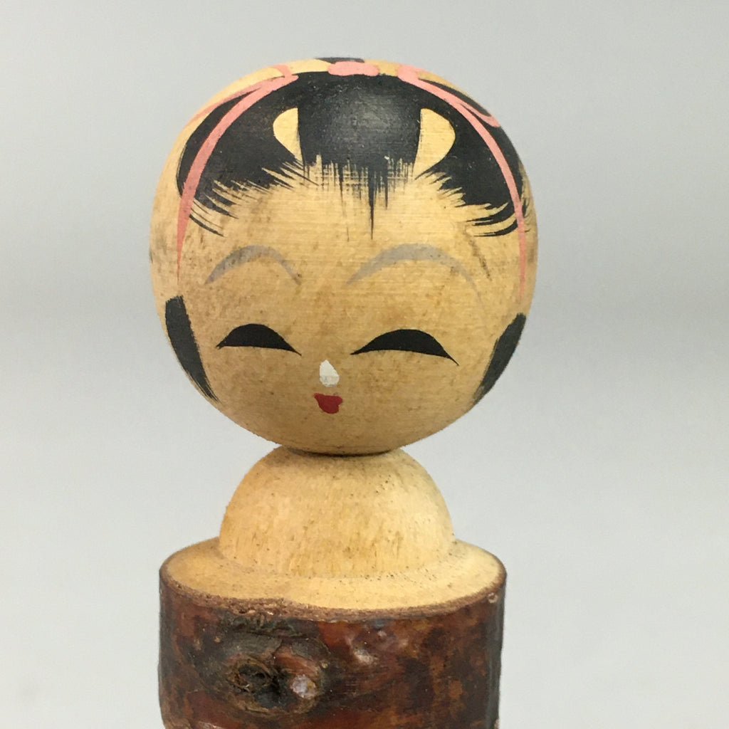 Japanese Kokeshi Doll Wooden Figurine Vtg Landscape Mountain Girl KF340