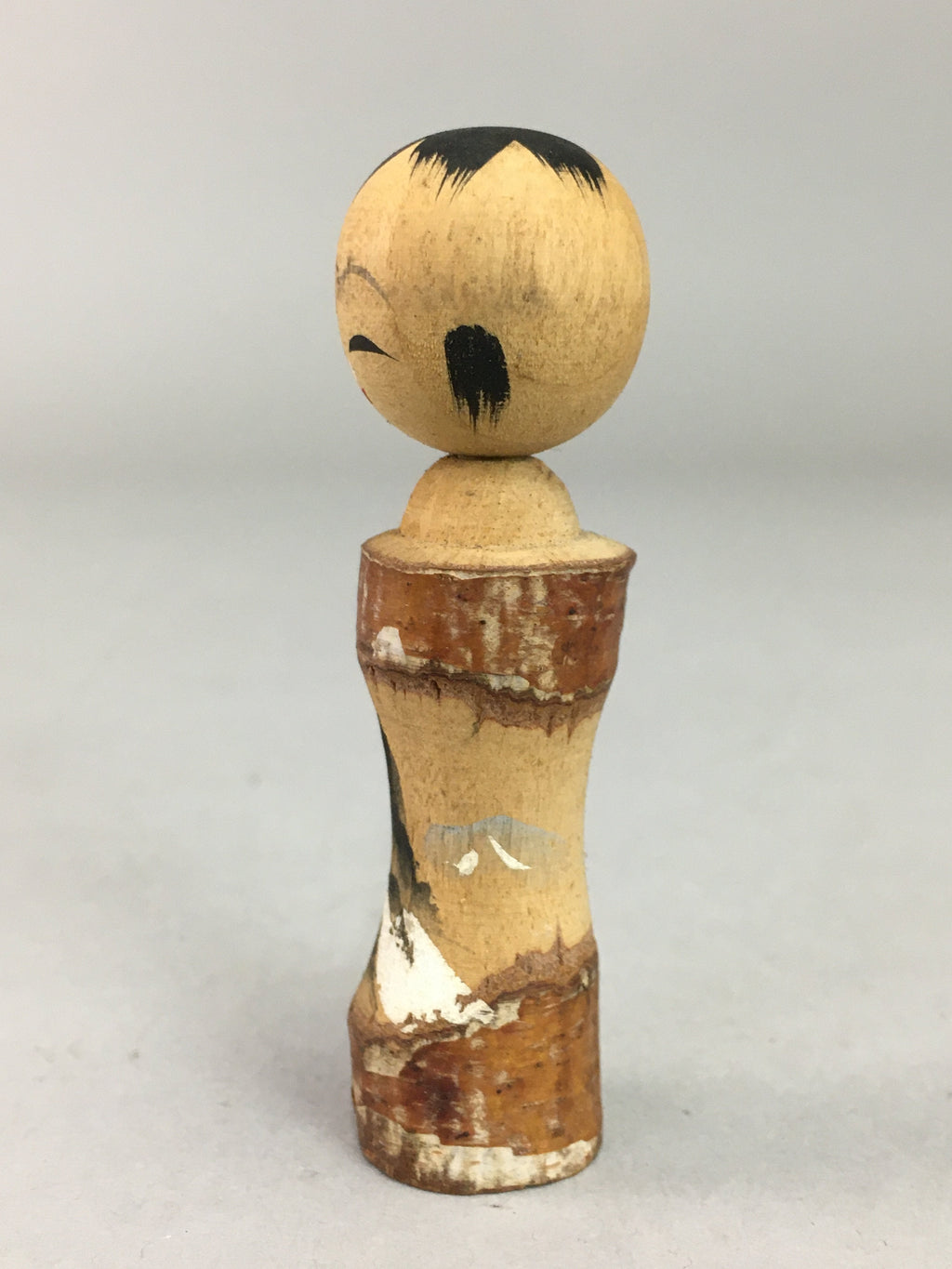 Japanese Kokeshi Doll Wooden Figurine Vtg Landscape Mountain KF339