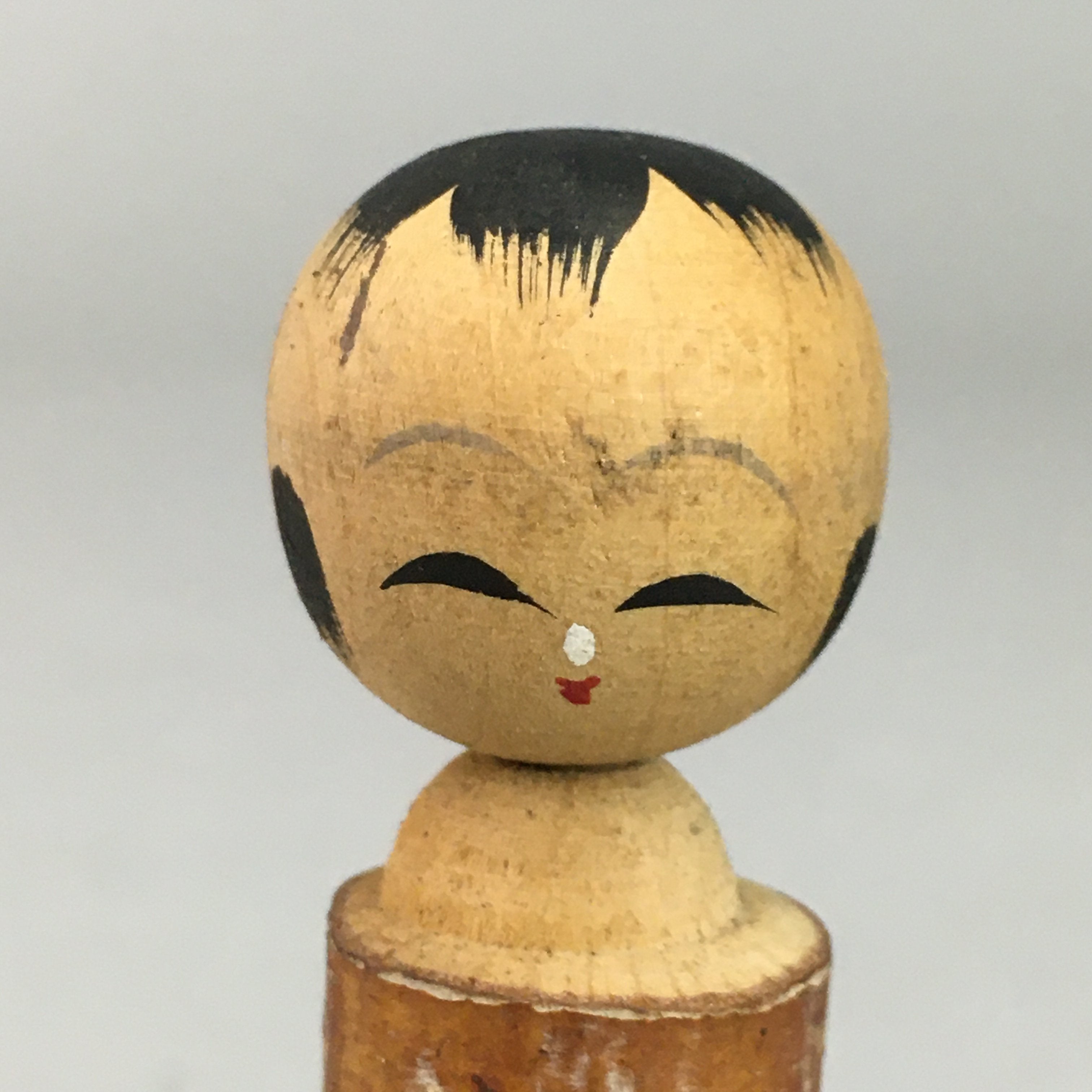 Japanese Kokeshi Doll Wooden Figurine Vtg Landscape Mountain KF339