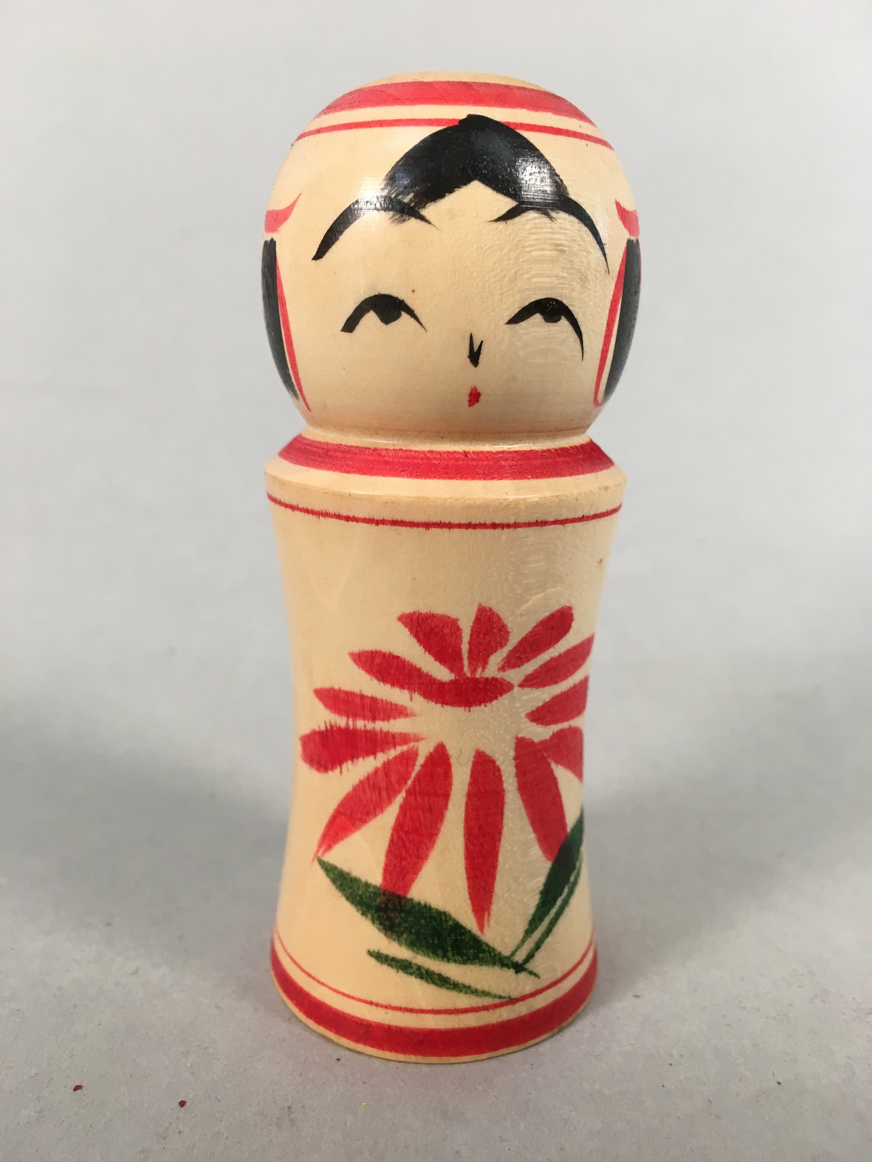 Japanese Kokeshi Doll Wooden Figurine Vtg Traditional Kokeshi Craft KF539