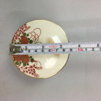 Japanese Kutani Ceramic Lidded Teacup Yunomi Bird Akae Flower Vtg Pottery QT22