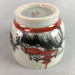 Japanese Kutani Porcelain Teacup Vtg Yunomi Pagoda Mountain Sencha PT624