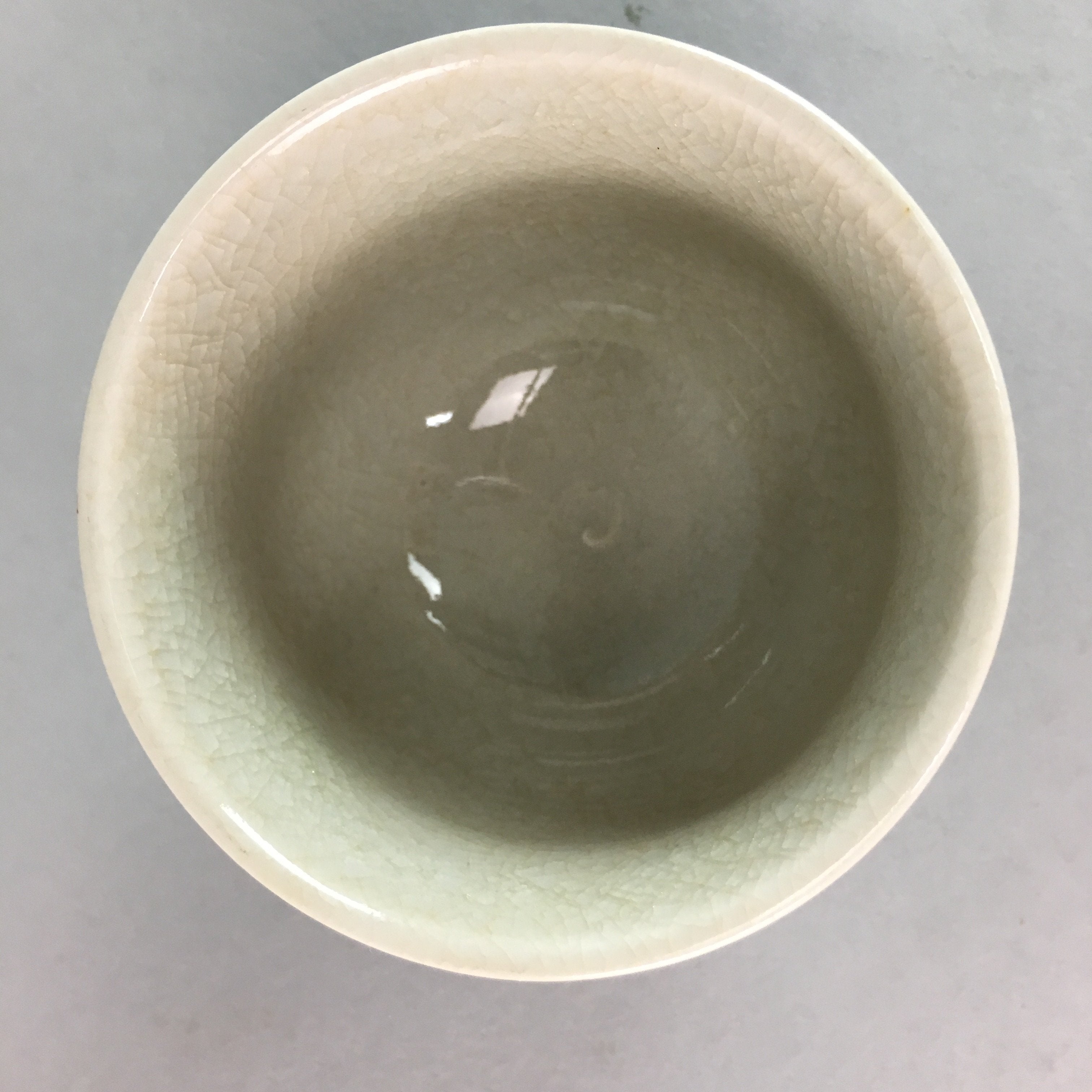 Japanese Kutani Porcelain Teacup Vtg Yunomi Pagoda Mountain Sencha PT631