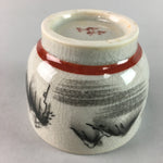Japanese Kutani Porcelain Teacup Vtg Yunomi Pagoda Mountain Sencha PT631