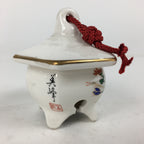 Japanese Kutani Ware Porcelain Bell Vtg Dorei Amulet Lantern White DR370