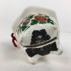 Japanese Kutani Ware Porcelain Bell Vtg Dorei Amulet Lantern White DR370