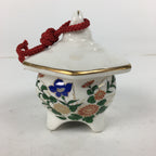 Japanese Kutani Ware Porcelain Bell Vtg Dorei Amulet Lantern White DR370