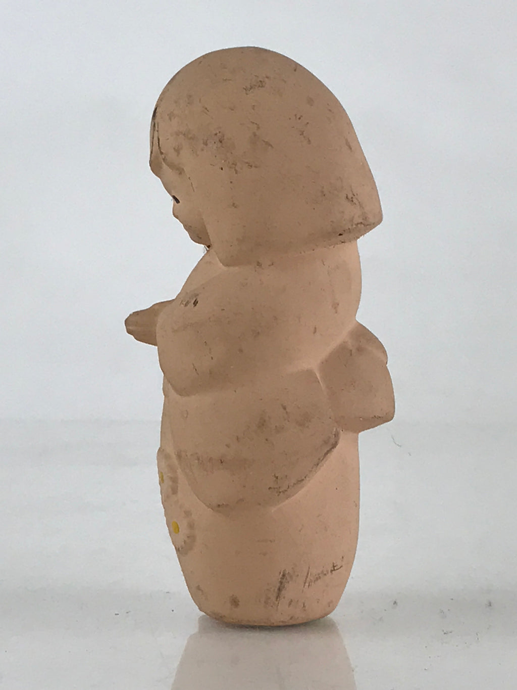 Japanese Kyo-Ningyo Unglazed Clay Doll Vtg Traditional Kimono Girl Geisha BD851