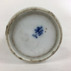 Japanese Kyo Ware Porcelain Sake Bottle Vtg Poetry Design White Tokkuri TS352
