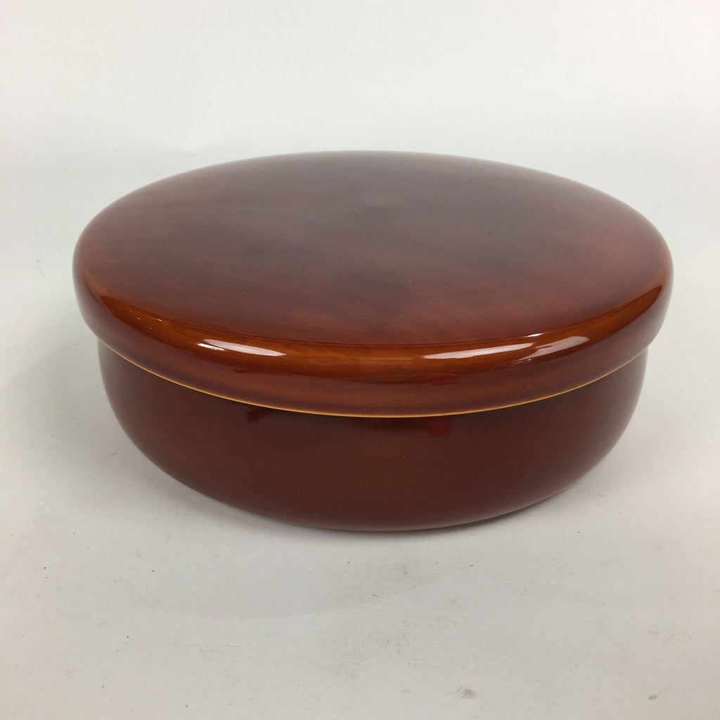 Japanese Lacquer Shunkei-Nuri Lidded Snack Bowl Wood Kashiki Tea Ceremony UR615