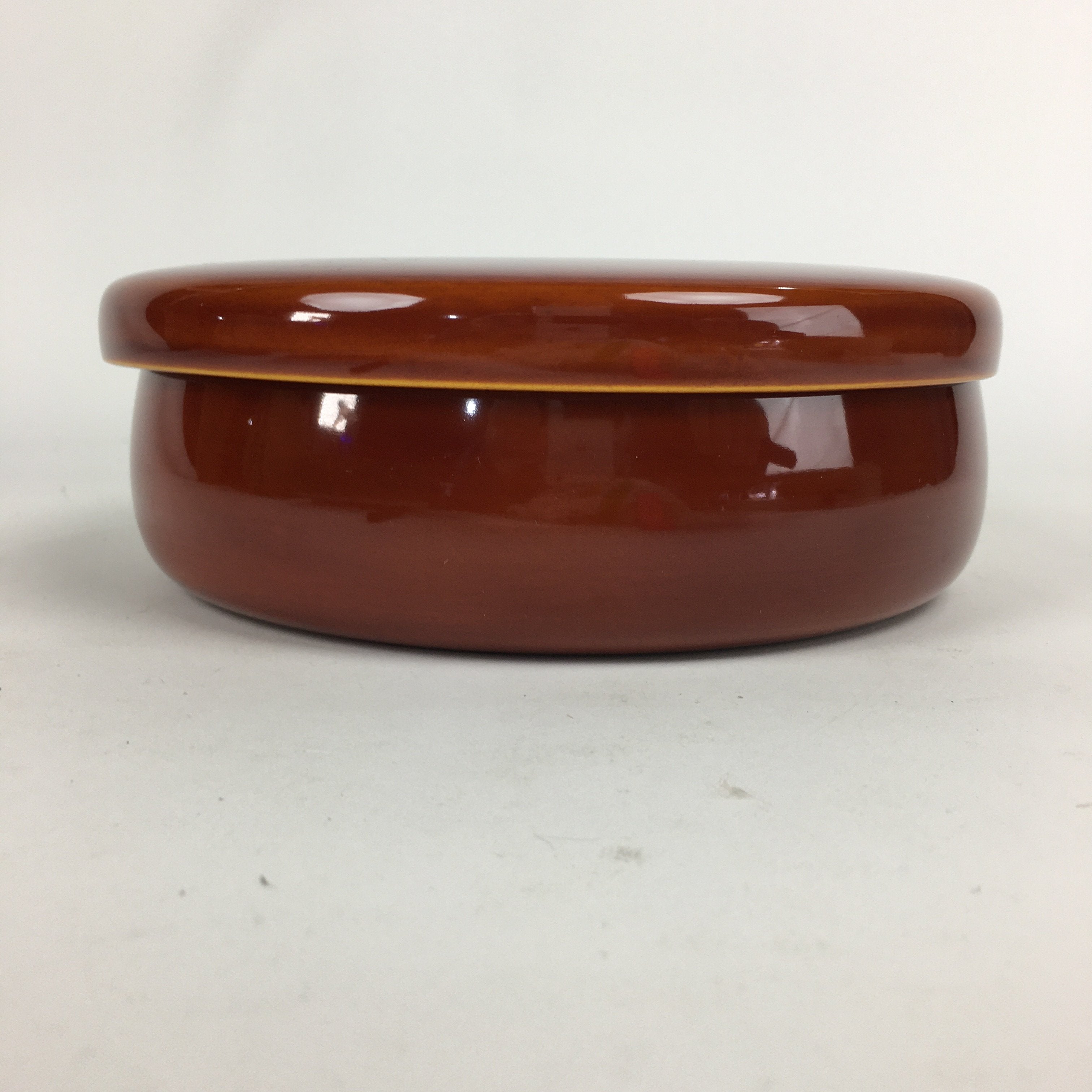 Japanese Lacquer Shunkei-Nuri Lidded Snack Bowl Wood Kashiki Tea Ceremony UR615