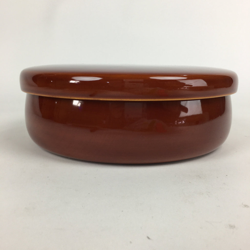 Japanese Lacquer Shunkei-Nuri Lidded Snack Bowl Wood Kashiki Tea Ceremony UR615