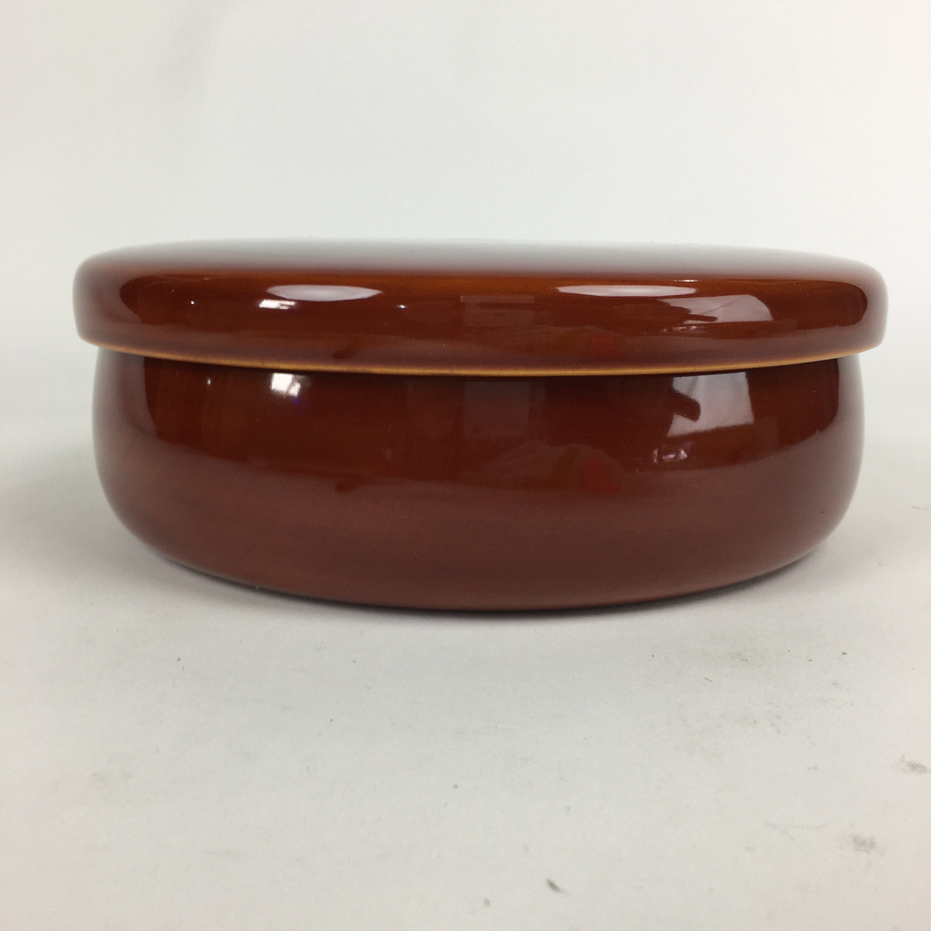 Japanese Lacquer Shunkei-Nuri Lidded Snack Bowl Wood Kashiki Tea Ceremony UR615