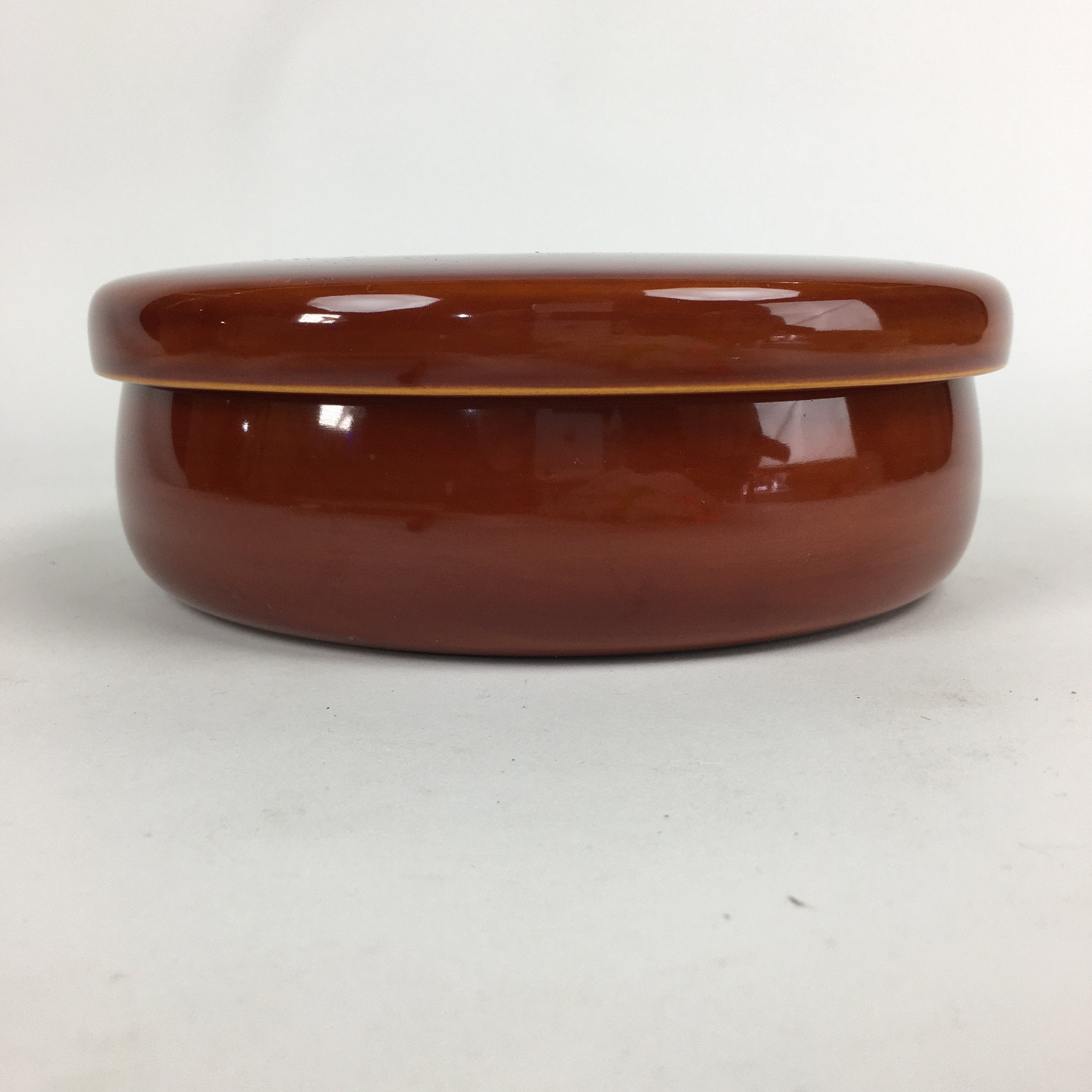Japanese Lacquer Shunkei-Nuri Lidded Snack Bowl Wood Kashiki Tea Ceremony UR615