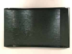 Japanese Lacquer Tray Rectangle Obon Vtg Rectangle Green Nurimono UR468