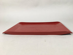 Japanese Lacquer Tray Rectangle Obon Vtg Rectangle Red Nurimono QT104