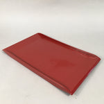 Japanese Lacquer Tray Rectangle Obon Vtg Rectangle Red Nurimono QT104