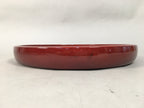 Japanese Lacquer Tray Round Obon Vtg Shunkei-Nuri Nurimono LWB37