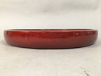 Japanese Lacquer Tray Round Obon Vtg Shunkei-Nuri Nurimono LWB37