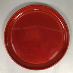Japanese Lacquer Tray Round Obon Vtg Shunkei-Nuri Nurimono UR426