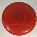 Japanese Lacquer Tray Round Obon Vtg Shunkei-Nuri Nurimono UR426