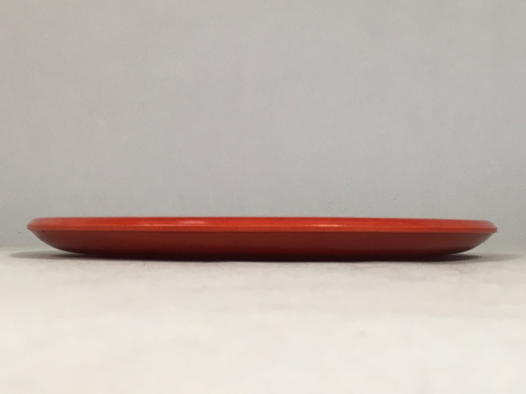 Japanese Lacquer Tray Round Obon Vtg Shunkei-Nuri Nurimono UR426