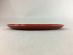 Japanese Lacquer Tray Round Obon Vtg Shunkei-Nuri Replica Nurimono UR347