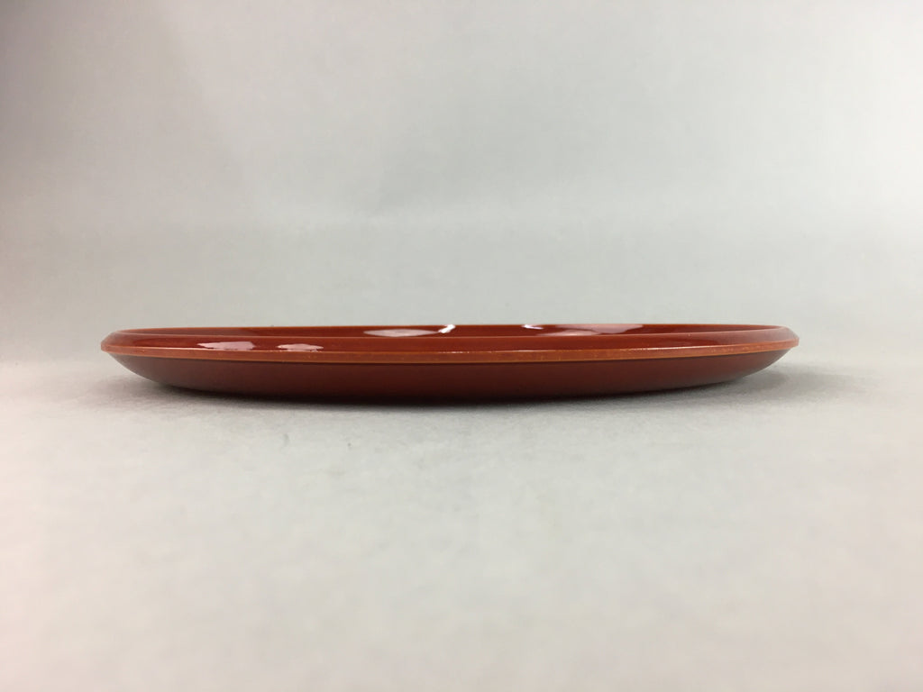 Japanese Lacquer Tray Round Obon Vtg Shunkei-Nuri Replica Nurimono UR347