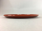 Japanese Lacquer Tray Round Obon Vtg Shunkei-Nuri Replica Nurimono UR347